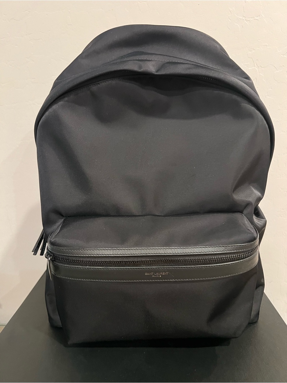 Saint Laurent City Black Nylon Backpack